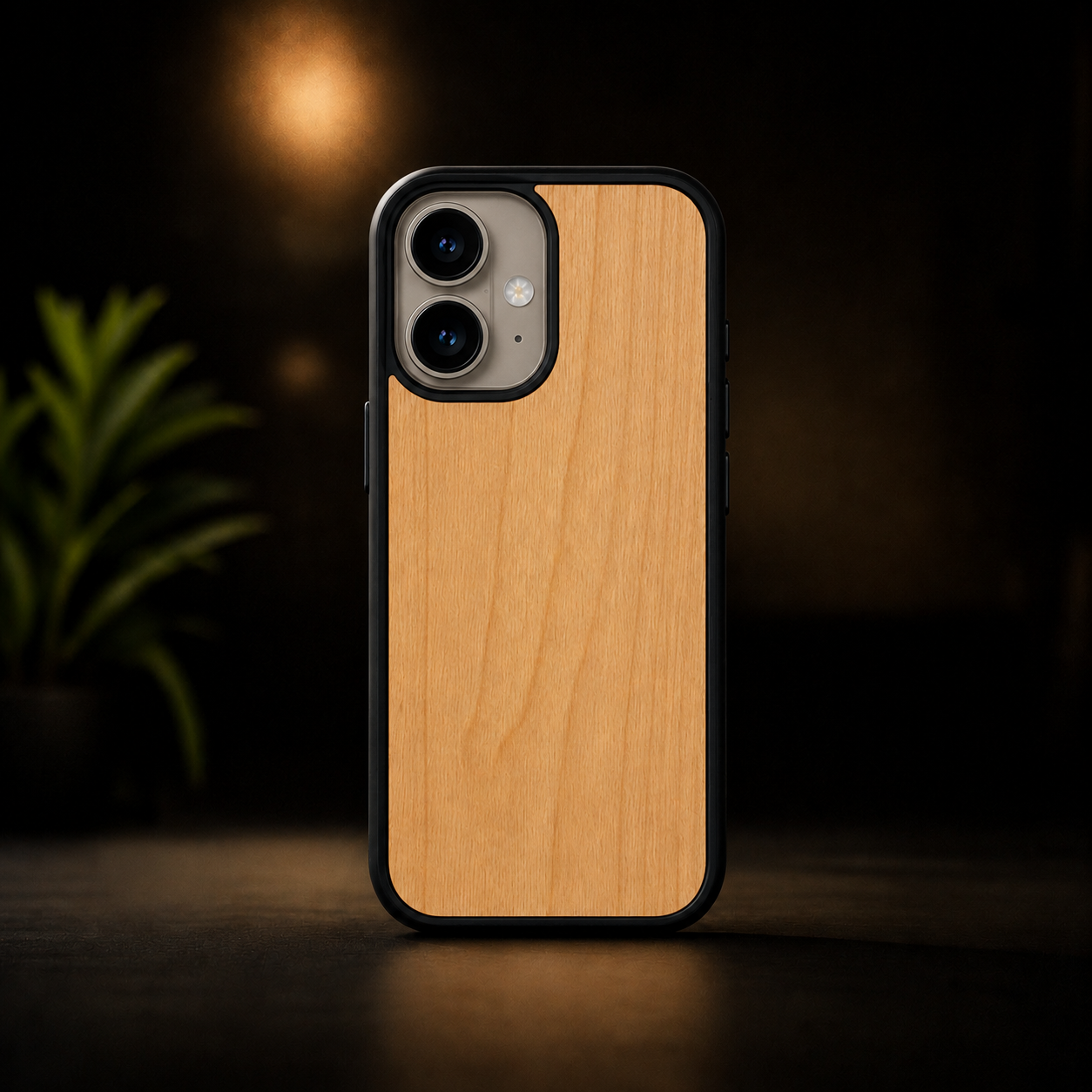 Чехол iPhone 16 Вишня (дерево)