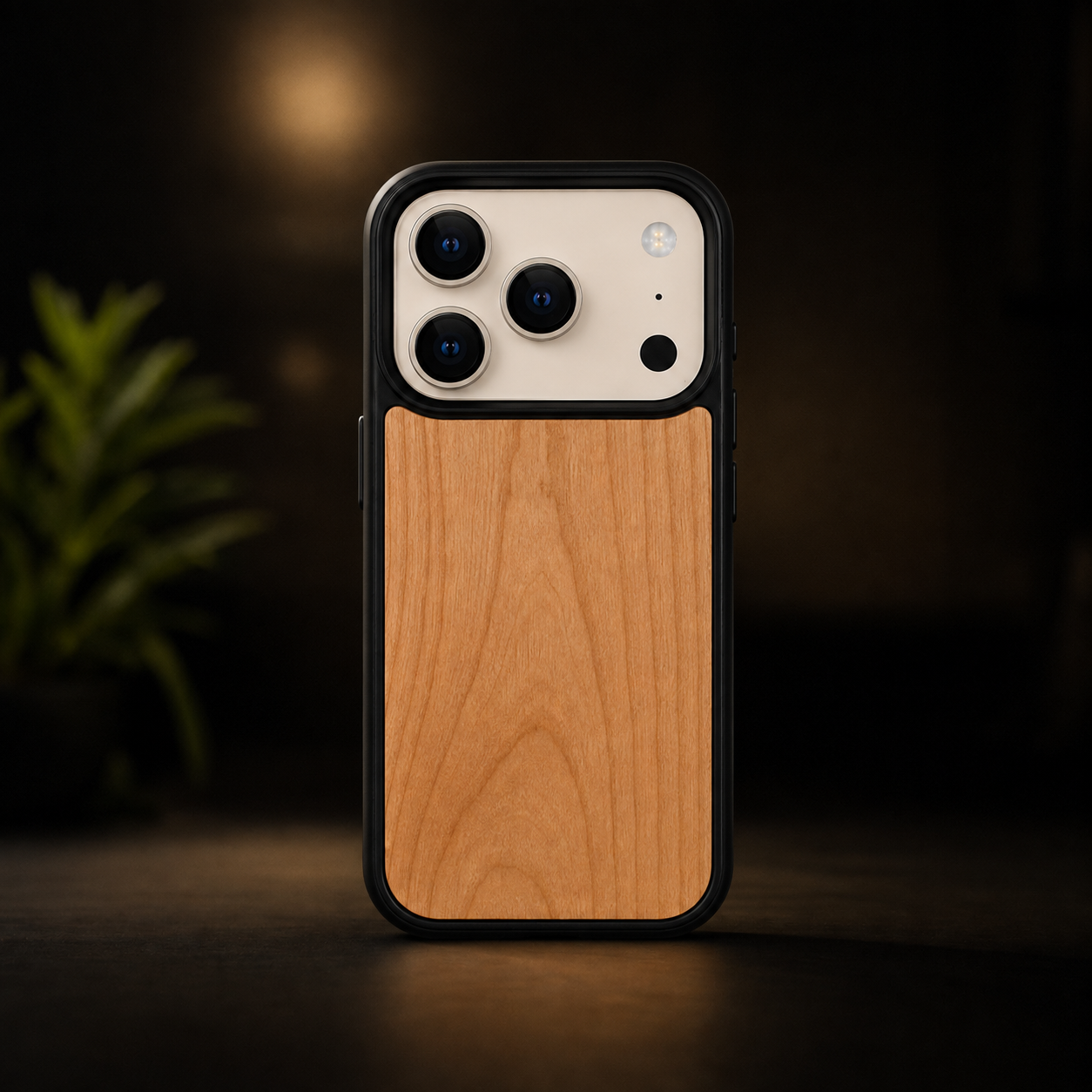 Чехол iPhone 17 Pro Вишня (дерево)
